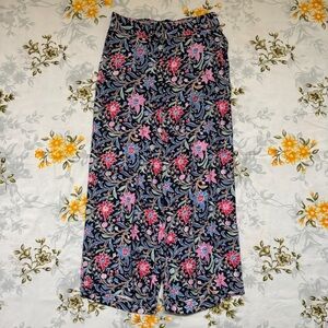 LOFT Size XSP Patterned Flowy Pants NWT
